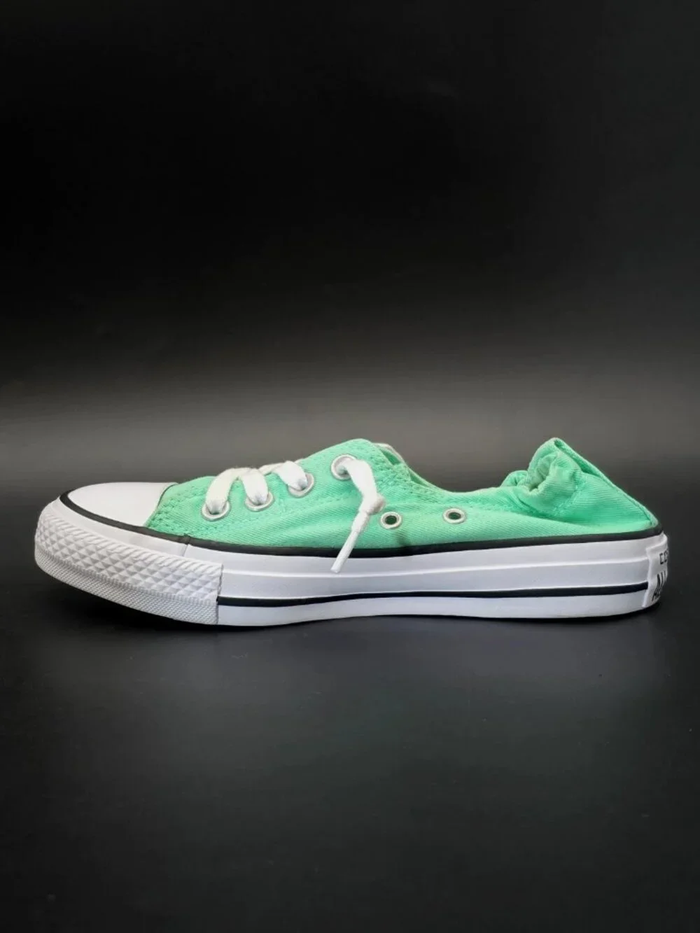 Converse Shoreline Elastic Back Canvas Mint Green Slip-On Sneakers Women's SZ 5 - Picture 9 of 12